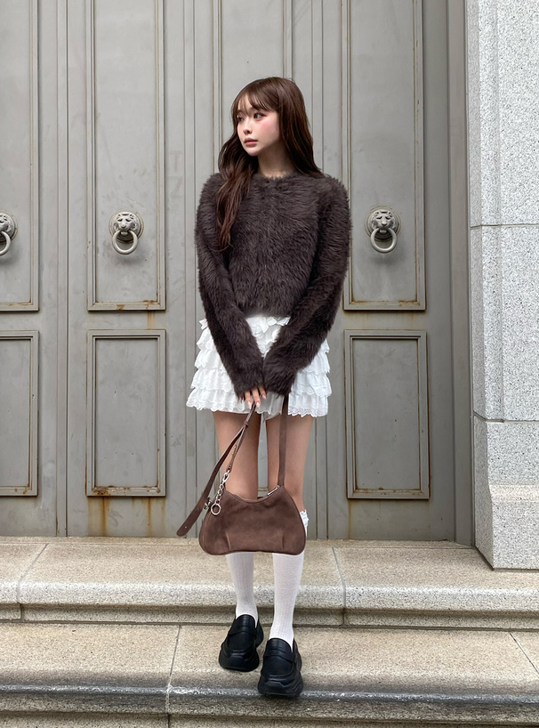 シャギーニットカーディガン