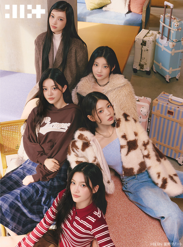 ILLIT アイリット BEB 襟2Wayカウ柄ファーダブルジップショート丈