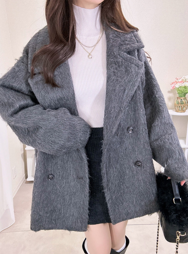 シャギーダブルコクーンコート[dpk476] | レディースファッション通販