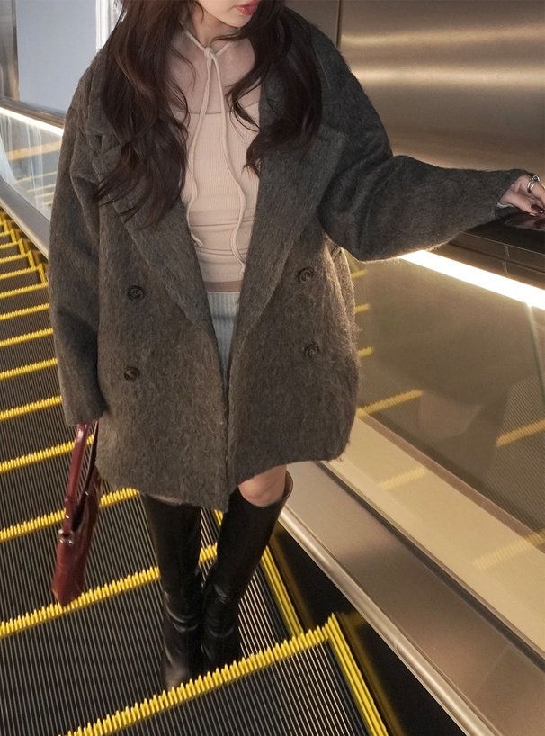 シャギーダブルコクーンコート[dpk476] | レディースファッション通販