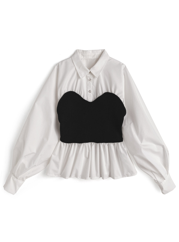 ビスチェドッキングシャツ