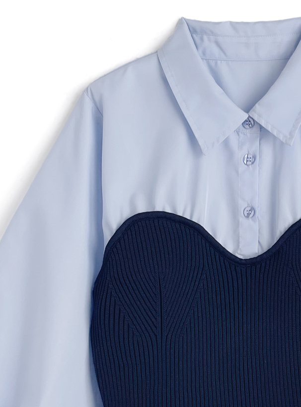 ビスチェドッキングシャツ