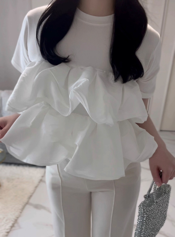 フリルドッキングTシャツ