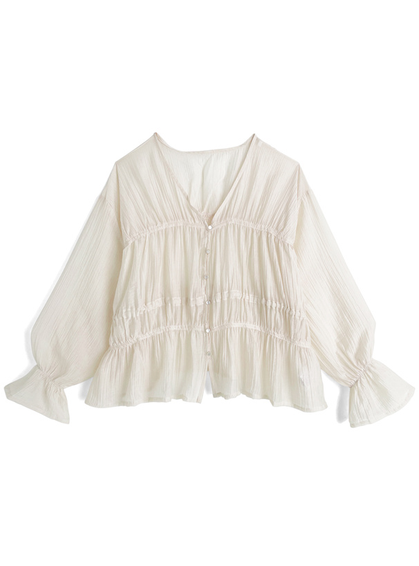ギャザーシアーブラウス
