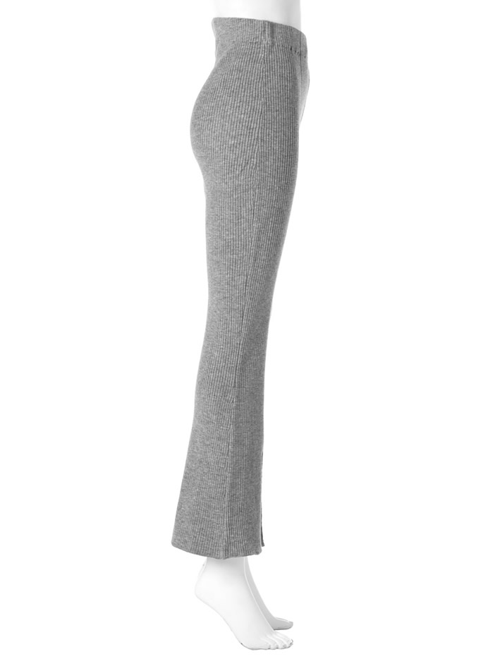 フロントスリットニットフレアパンツ