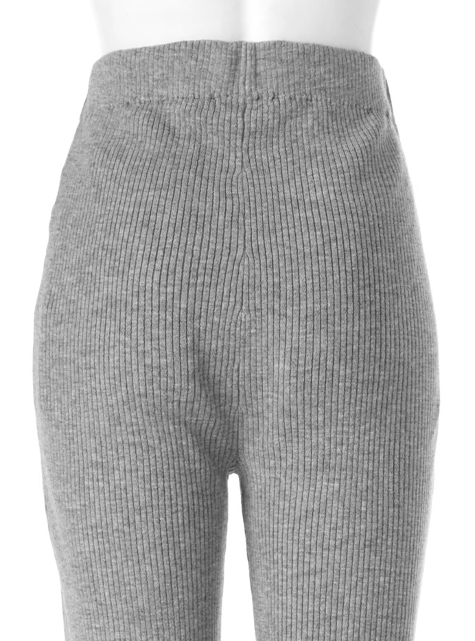 フロントスリットニットフレアパンツ
