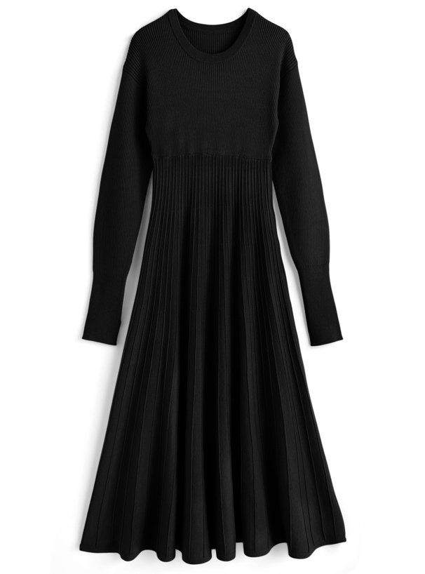 ステラマッカートニー　ニットフレアワンピース サムホール付きラウンドネックニットフレアワンピース[dr646a