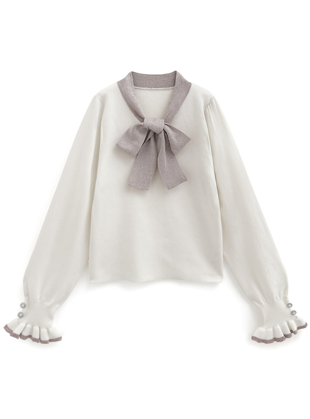 フリルスリーブリボントップス レディース SLY（スライ）の「BACK RIBBON FRILL SLEEVE TOPS バックリボン