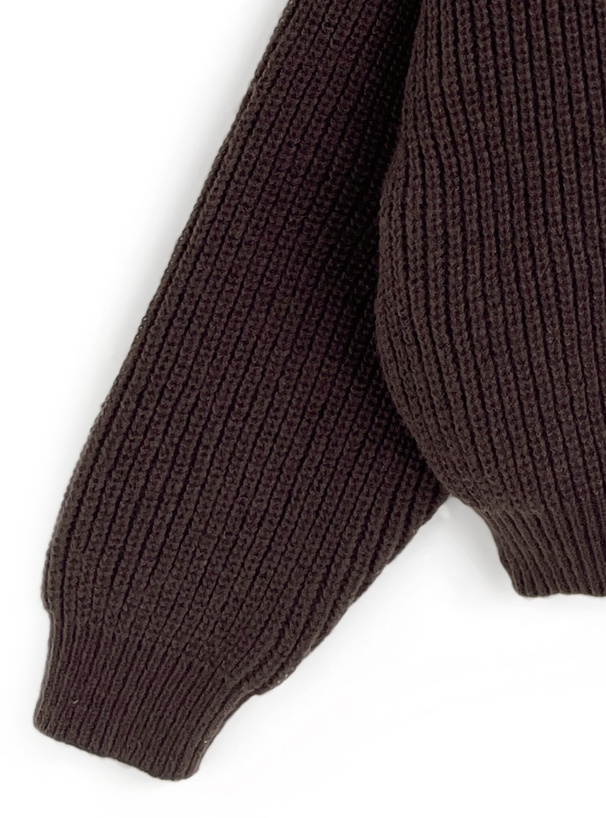 フード付きダブルジップニットパーカー