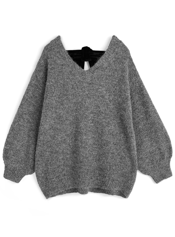 バックリボンニットトップス[dr832]