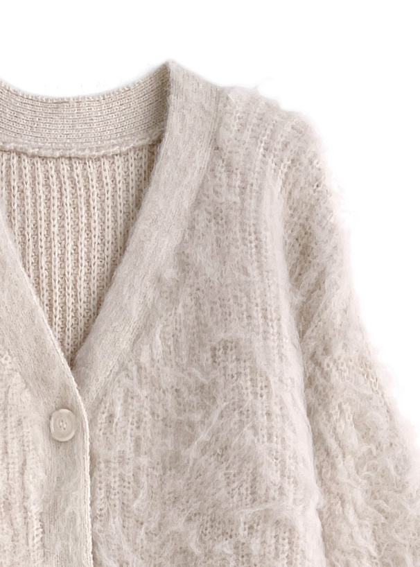 カーディガン×ショートパンツニットセットアップ