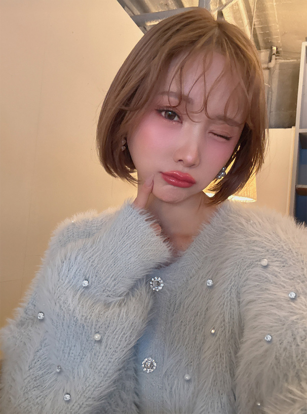 ビジューシャギーニットカーディガン[dr838] | レディースファッション