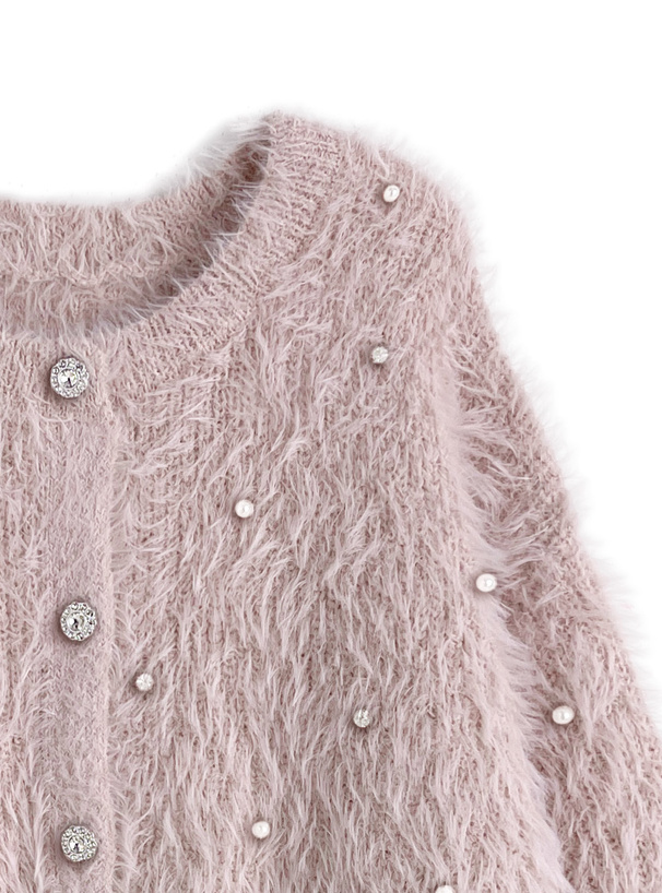 ビジューシャギーニットカーディガン[dr838] | レディースファッション