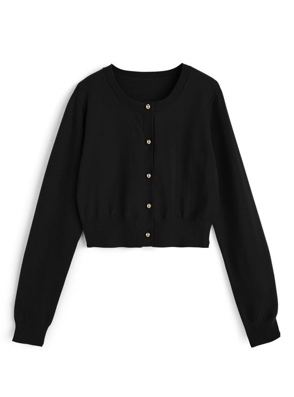 ゴールドボタンニットカーディガン