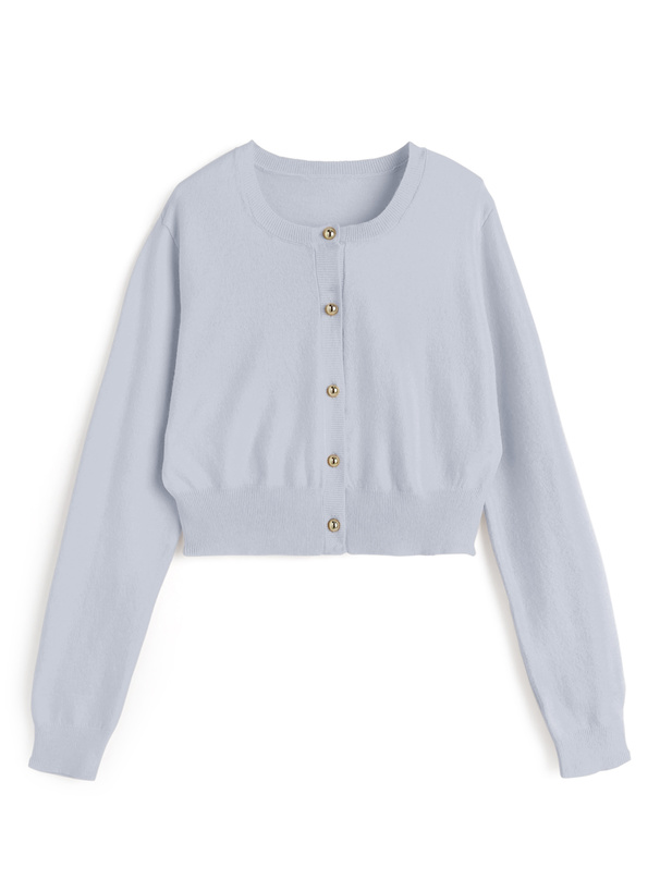 ゴールドボタンニットカーディガン