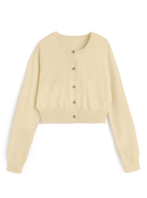 ゴールドボタンニットカーディガン