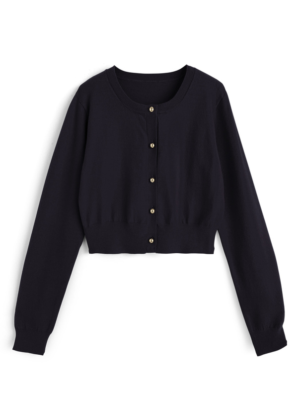 ゴールドボタンニットカーディガン