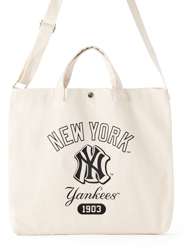 MLB ニューヨークヤンキース　ロゴプリントトートバッグ