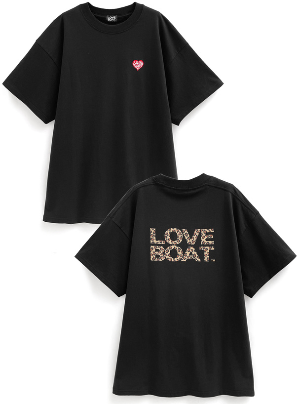 LOVE BOAT　ヒョウ柄ロゴTシャツ[ec229]