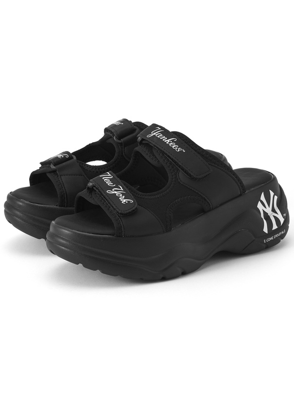 MLB　ニューヨークヤンキース　ロゴベルト厚底スポーツサンダル[ec238]