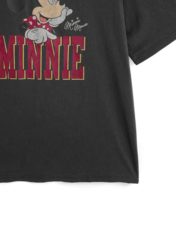 ディズニー ミニーマウス ピグメントTシャツ