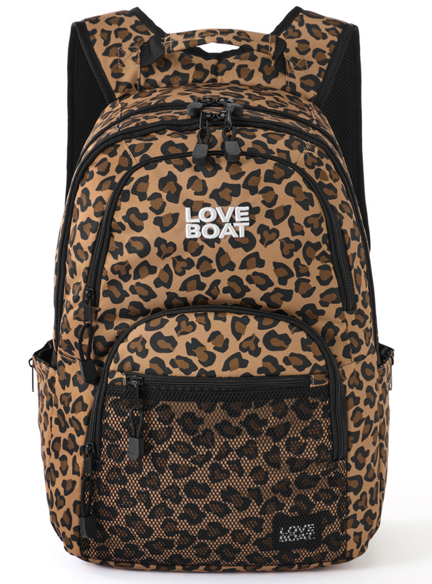 LOVEBOAT　レオパード柄ロゴ刺繍リュックサック