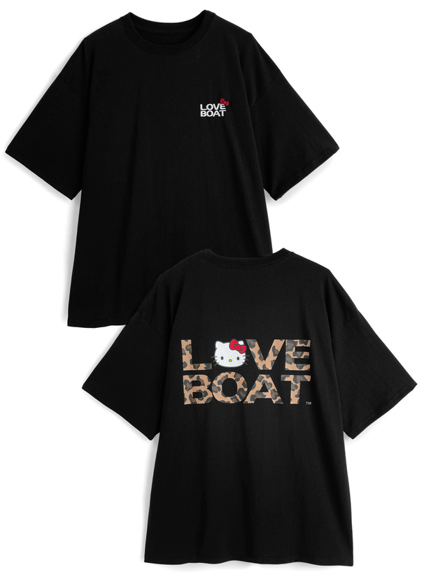 サンリオキャラクターズ　LOVE BOAT　ハローキティレオパード柄プリントTシャツ