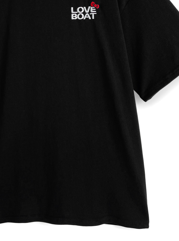 サンリオキャラクターズ　LOVE BOAT　ハローキティレオパード柄プリントTシャツ