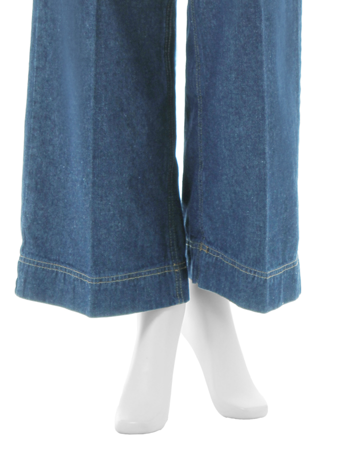 センタープレスワイドデニムパンツ