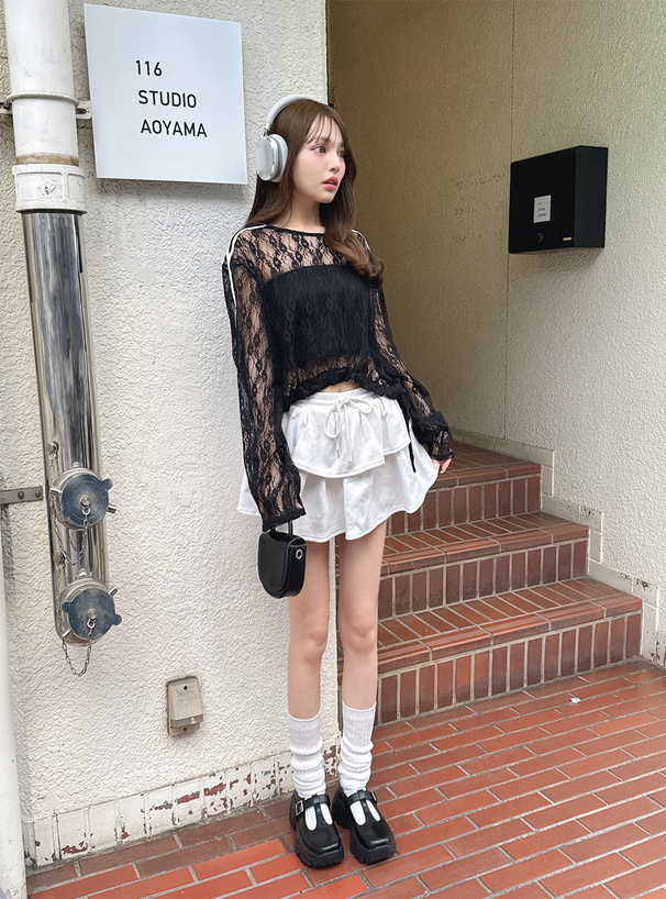 厚底Tストラップシューズ