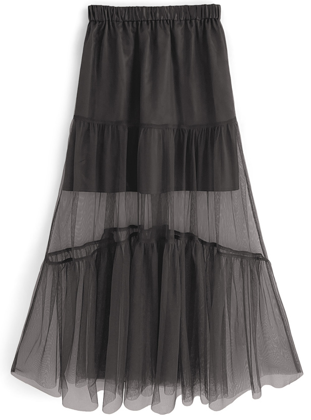 チュールティアードスカート[fl003] | レディースファッション通販の