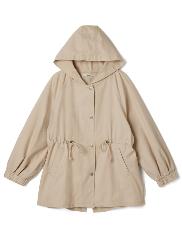 バックスリットウエストドロストツイルジャケット