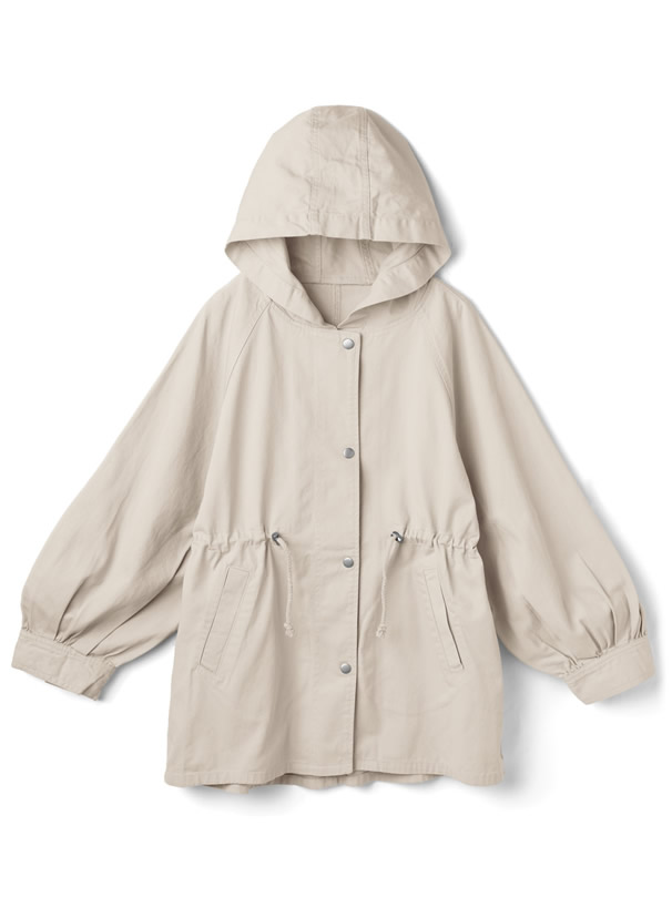バックスリットウエストドロストツイルジャケット