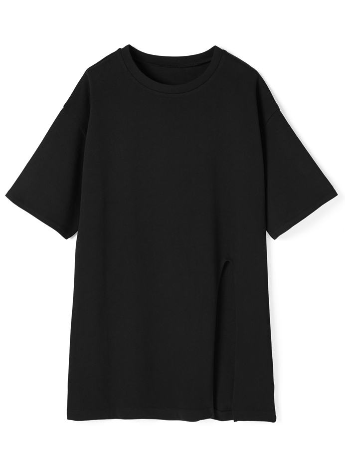 USコットンスリットビッグシルエットTシャツ