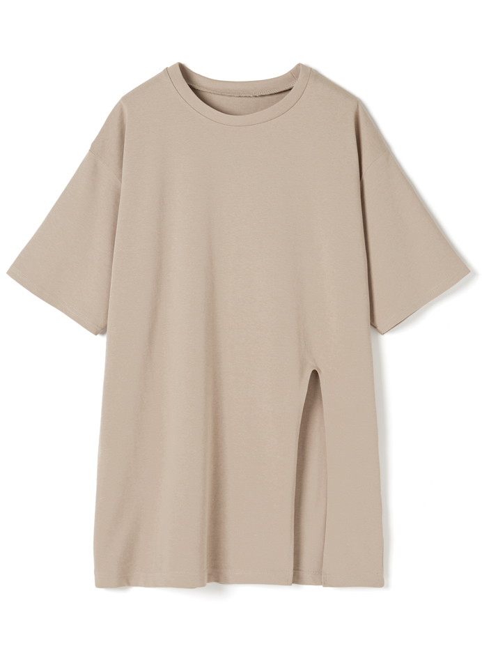 USコットンスリットビッグシルエットTシャツ