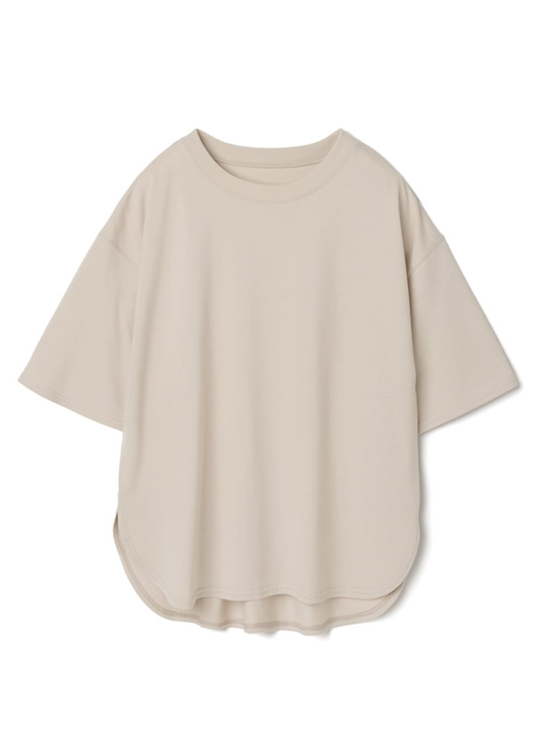 バックロゴラウンドヘムTシャツ