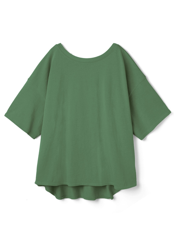 USAコットンバックオープンルーズTシャツ