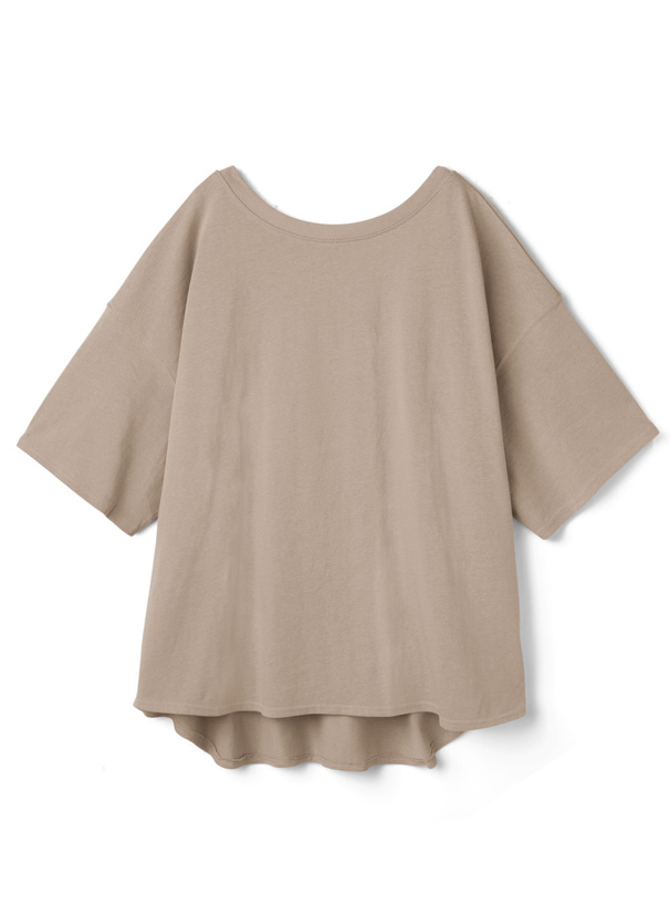 USAコットンバックオープンルーズTシャツ