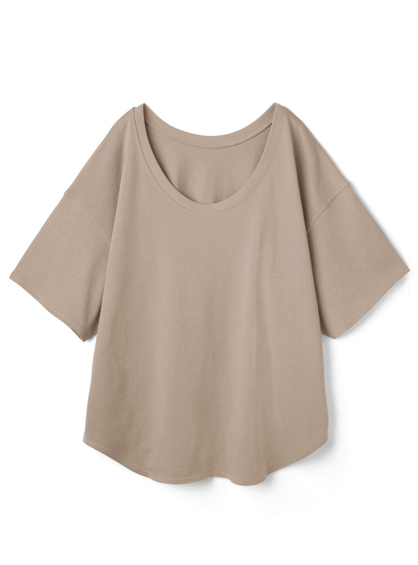 USAコットンバックオープンルーズTシャツ