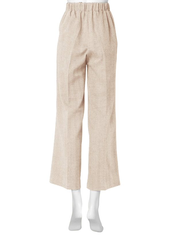 ヘリンボーンセンタープレスワイドパンツ