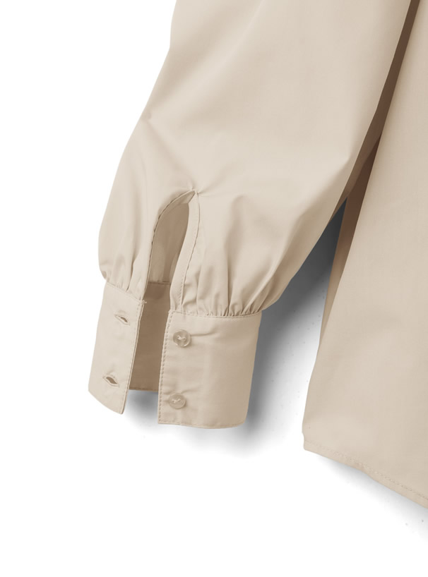 バンドカラータックラウンドヘムロングシャツ