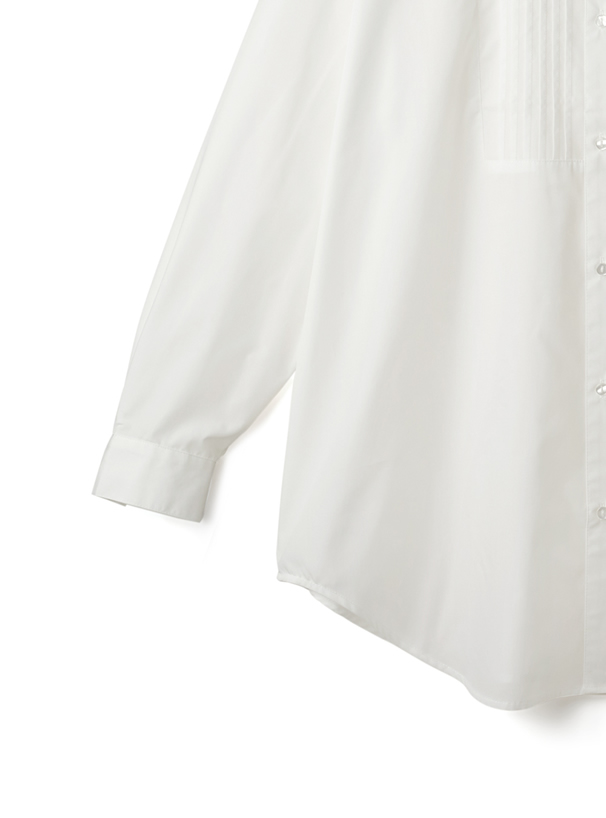 ピンタックラウンドヘムロングシャツ