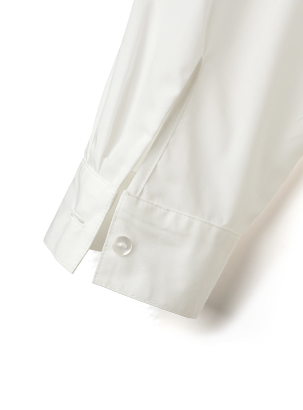 ピンタックラウンドヘムロングシャツ