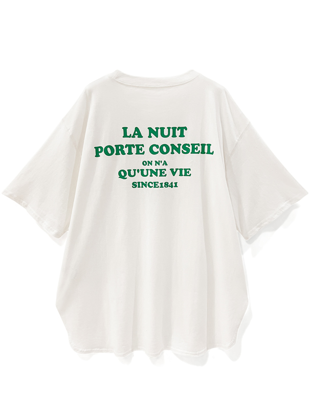 バックロゴプリントビッグTシャツ