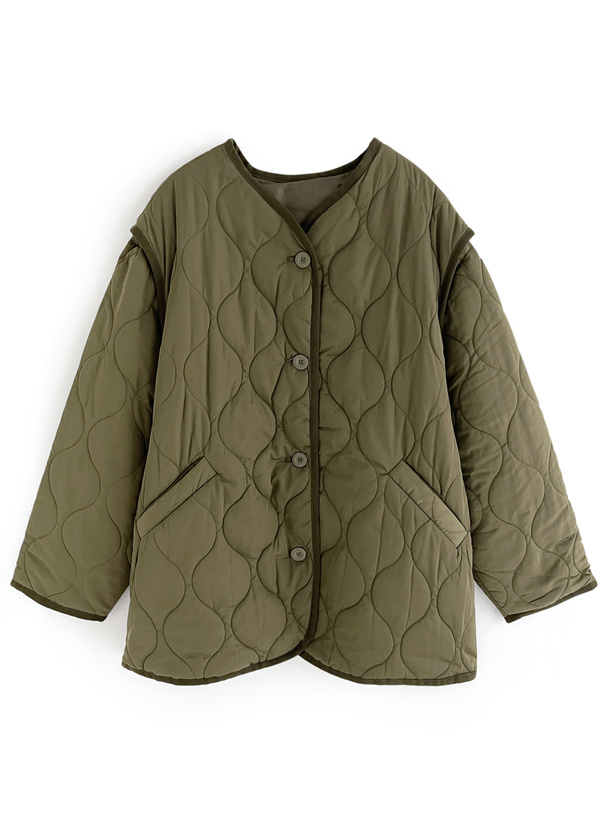 袖2Wayキルティングジャケット[fo1736] | レディースファッション通販