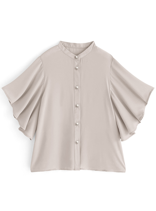 シフォンフリルスリーブブラウス[fo1788] | レディース
