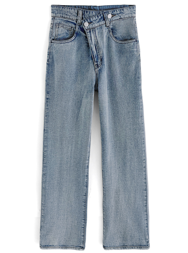 アシンメトリーデニムパンツ