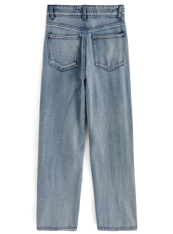 アシンメトリーデニムパンツ