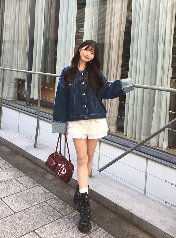 ロールアップワイドスリーブデニムジャケット