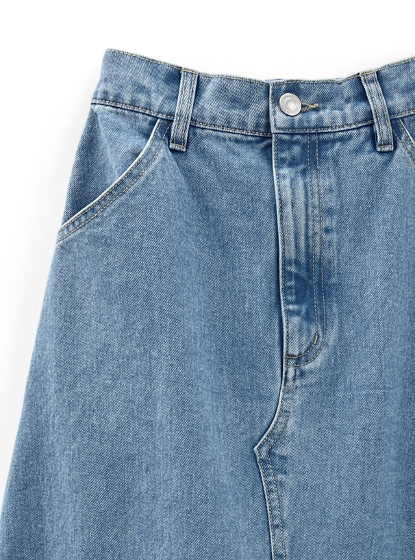 フリンジデニムフレアスカート